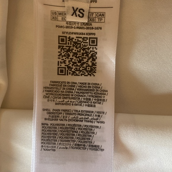 Guess Galina Chain Print Dress in Ivory and Pink/ Size XS - Picture 7 of 9